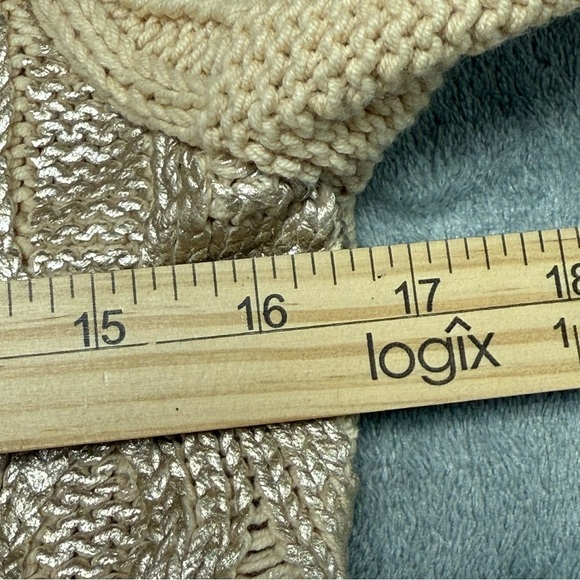 NWT Narciso Rodriguez Gold Beige Cotton Blend Cable Knit Sweater - Size Small - Picture 11 of 15